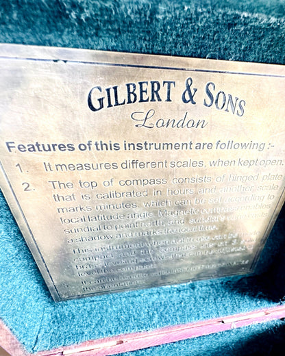 Μεγάλο Ξύλινο Κουτί για Πυξίδα "Gilbert & Sons" με Δυνατότητα Χάραξης